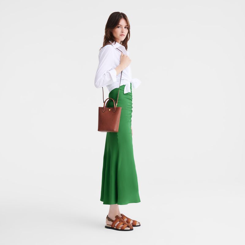 Brown Longchamp Épure Xs Women Tote Bag | US-420ZMJOUQ