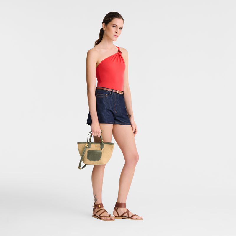 Brown / Olive Longchamp Le Pliage Collection Xs Basket Women Tote Bag | US-596WKCBGE