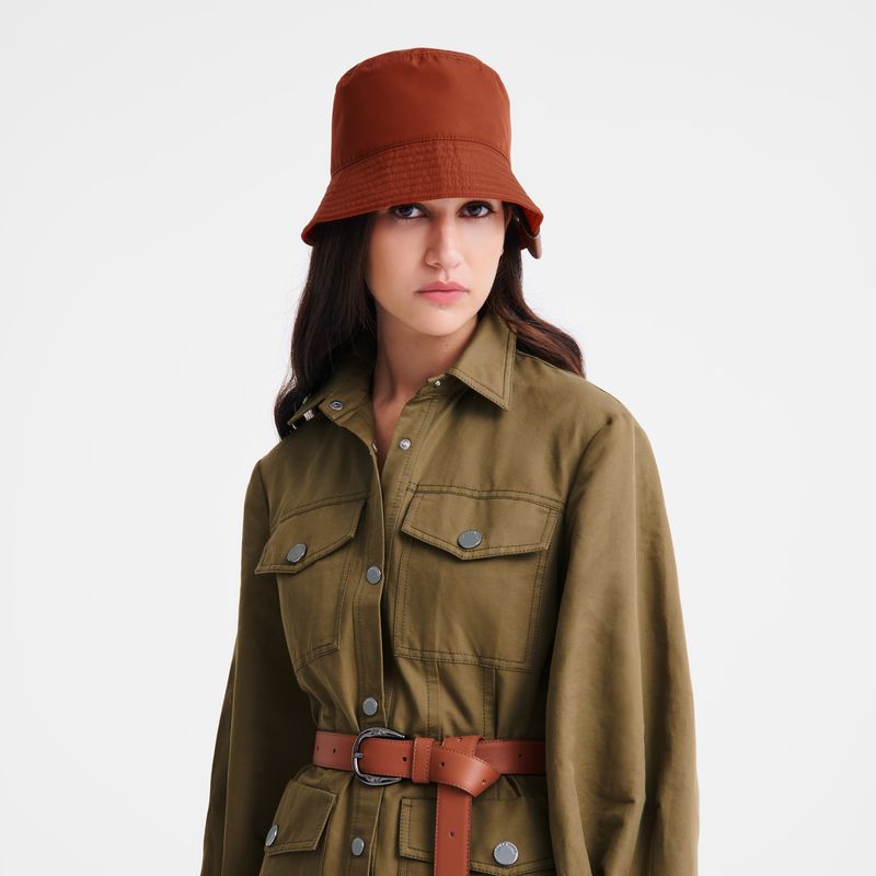 Brown / Pink Longchamp Reversible Women Bucket Hat | US-372EFSZOX