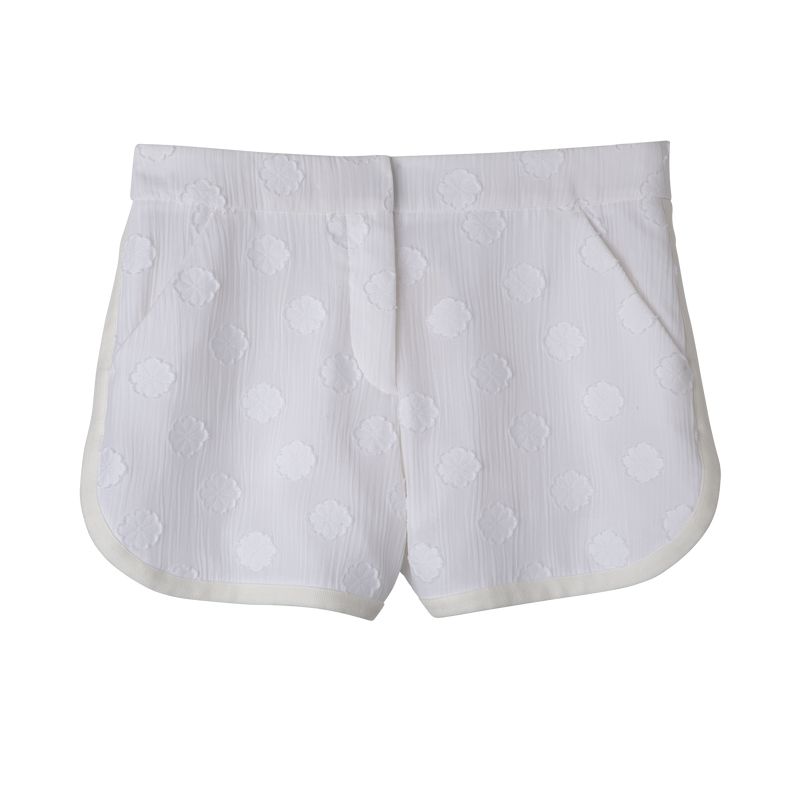Cream Longchamp Canvas Women Shorts | US-436CSMUAN