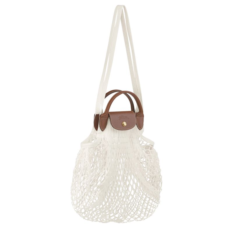 Cream Longchamp Le Pliage Filet L Women Mesh Bag | US-584OSWVHN