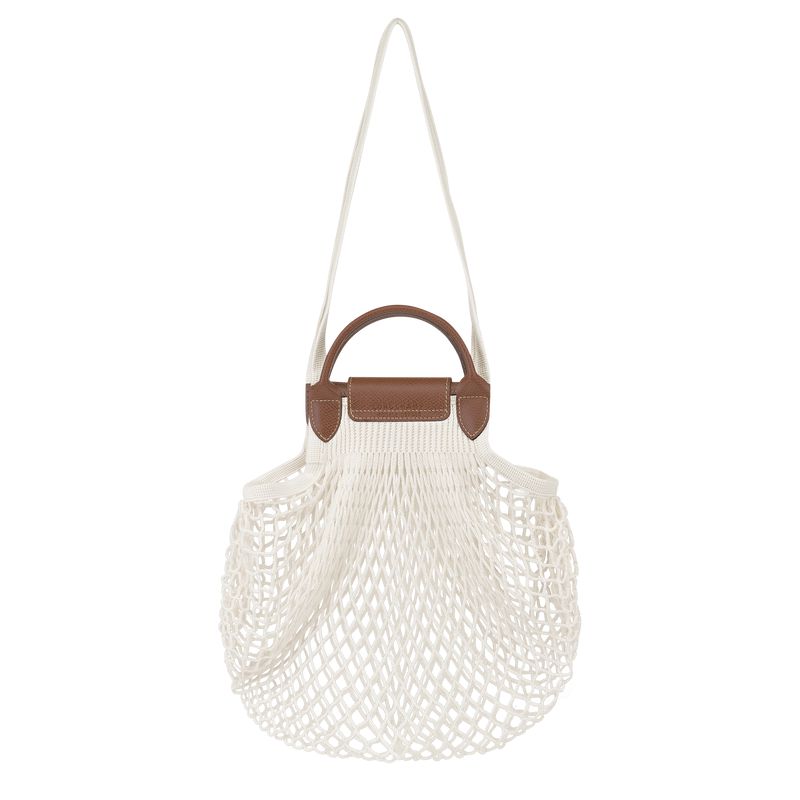 Cream Longchamp Le Pliage Filet L Women Mesh Bag | US-584OSWVHN