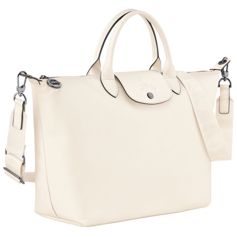 Cream Longchamp Le Pliage Xtra L Men Handbag | US-193MLEYSD