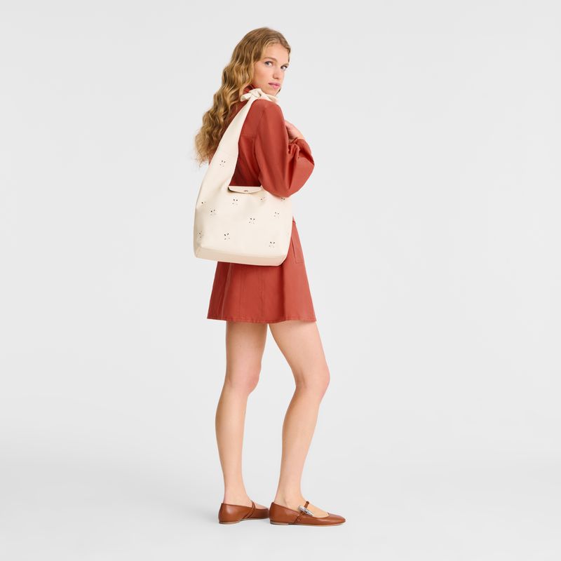 Cream Longchamp Le Pliage Xtra M Women Shoulder Bag | US-570IUBQMP