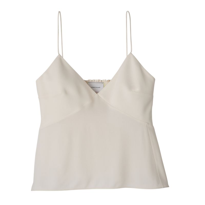Cream Longchamp Thin Strap Women Top | US-467BQWLIX
