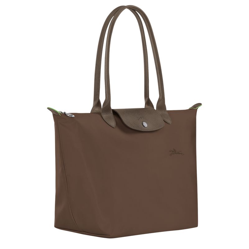 Dark Brown Longchamp Le Pliage Green L Women Tote Bag | US-673XAVGWC