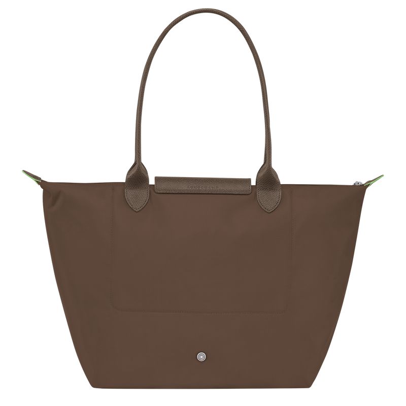 Dark Brown Longchamp Le Pliage Green L Women Tote Bag | US-673XAVGWC