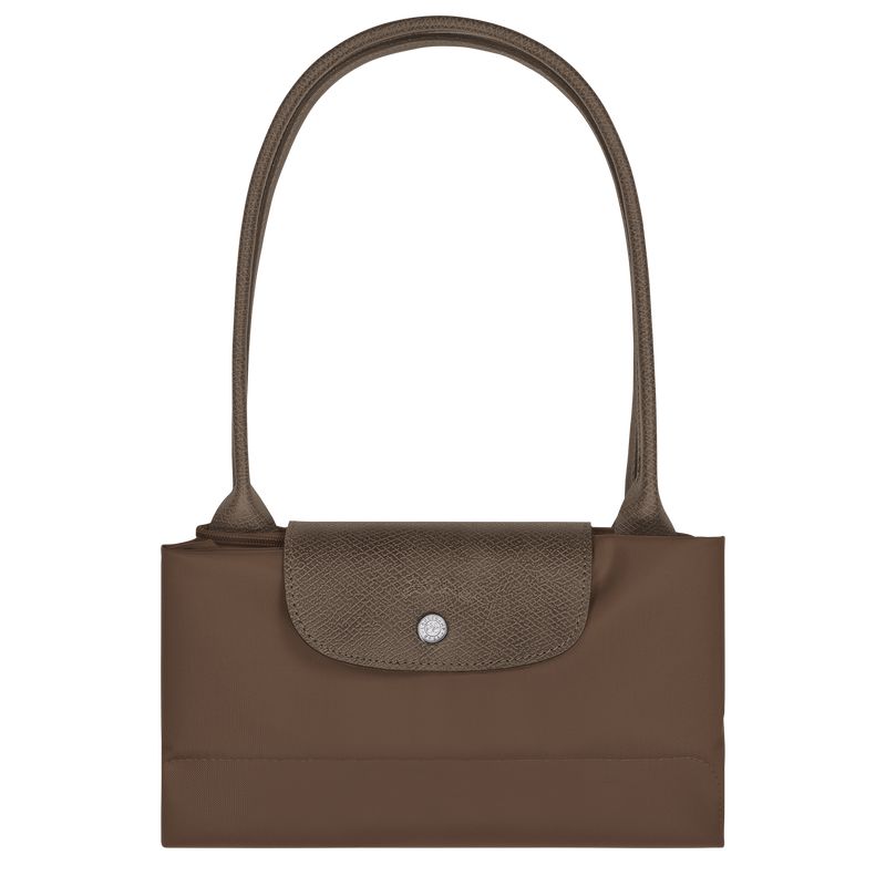 Dark Brown Longchamp Le Pliage Green L Women Tote Bag | US-673XAVGWC