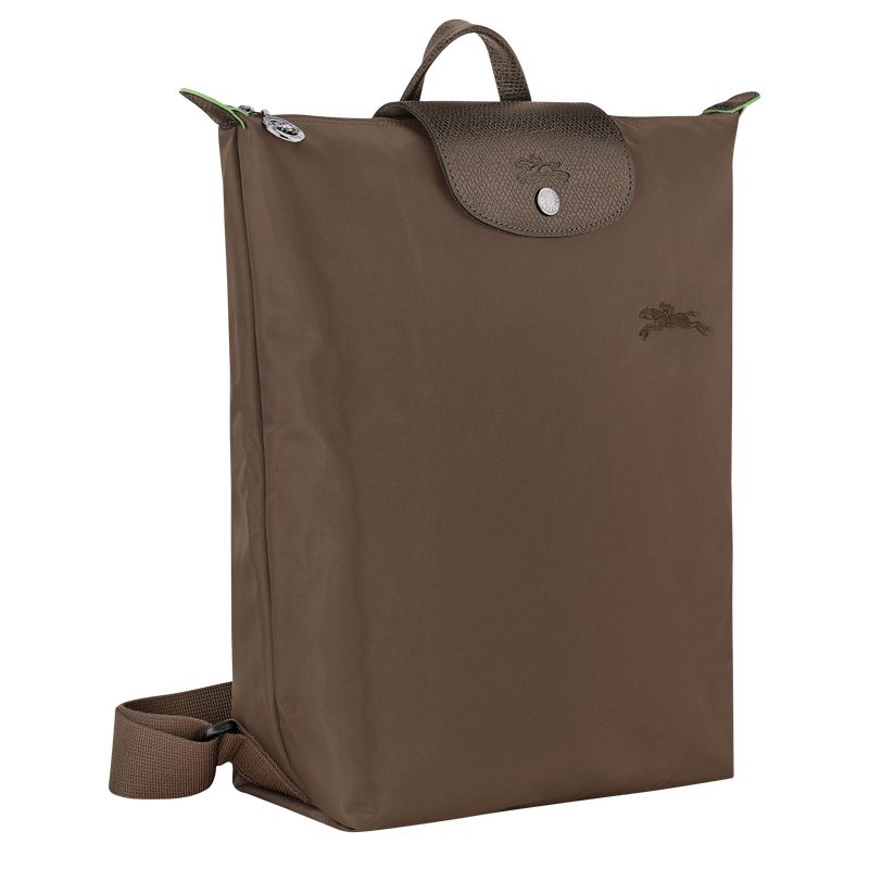 Dark Brown Longchamp Le Pliage Green M Men Backpack | US-097KWEOQX