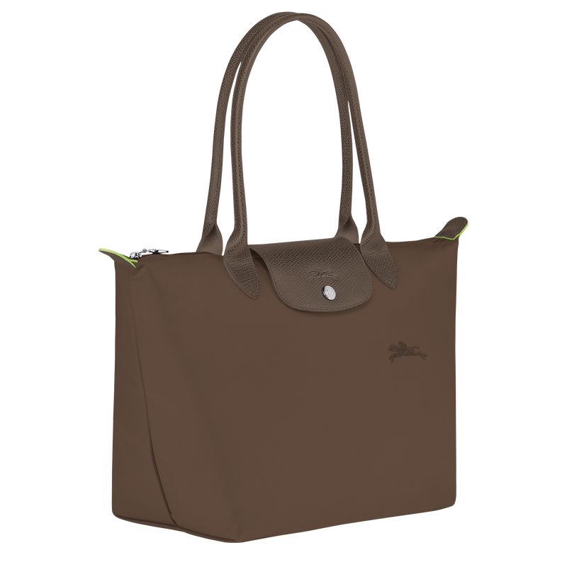 Dark Brown Longchamp Le Pliage Green M Women Tote Bag | US-045HLXKMF