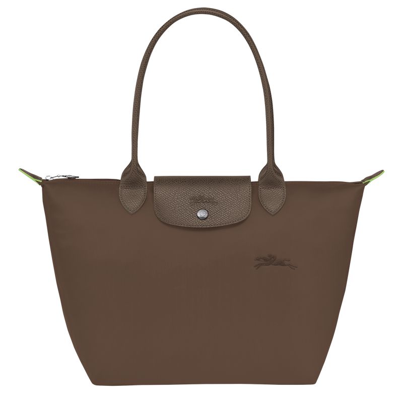 Dark Brown Longchamp Le Pliage Green M Women Tote Bag | US-045HLXKMF