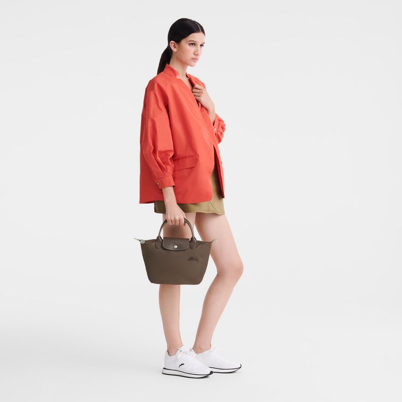 Dark Brown Longchamp Le Pliage Green S Women Handbag | US-673MZGNKY