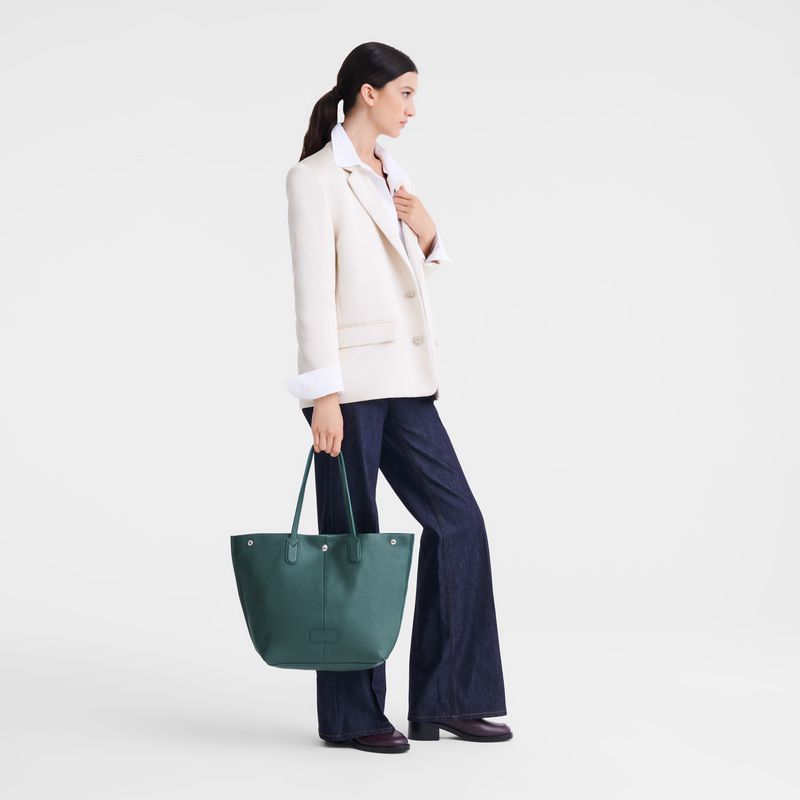 Dark Green Longchamp Essential L Men Tote Bag | US-086IMYQCS
