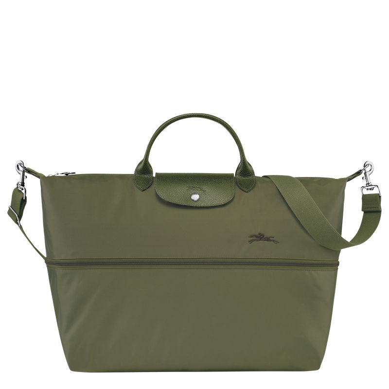 Dark Green Longchamp Le Pliage Green Expandable Men Travel Bag | US-923KUTLCH