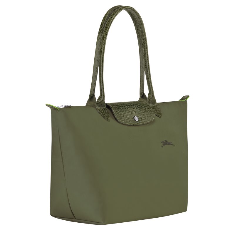 Dark Green Longchamp Le Pliage Green L Women Tote Bag | US-142CEASXD