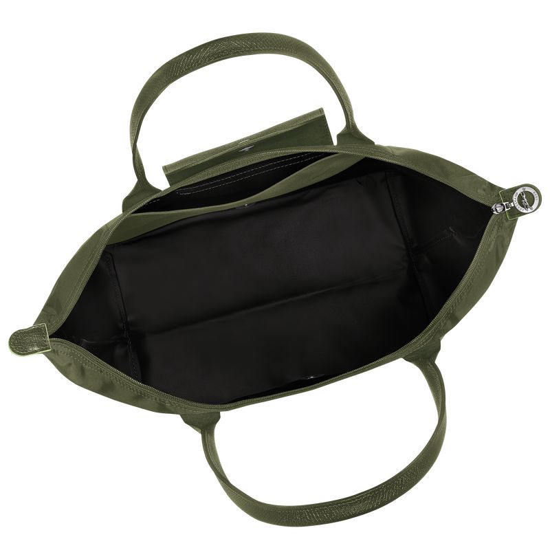 Dark Green Longchamp Le Pliage Green L Women Tote Bag | US-142CEASXD