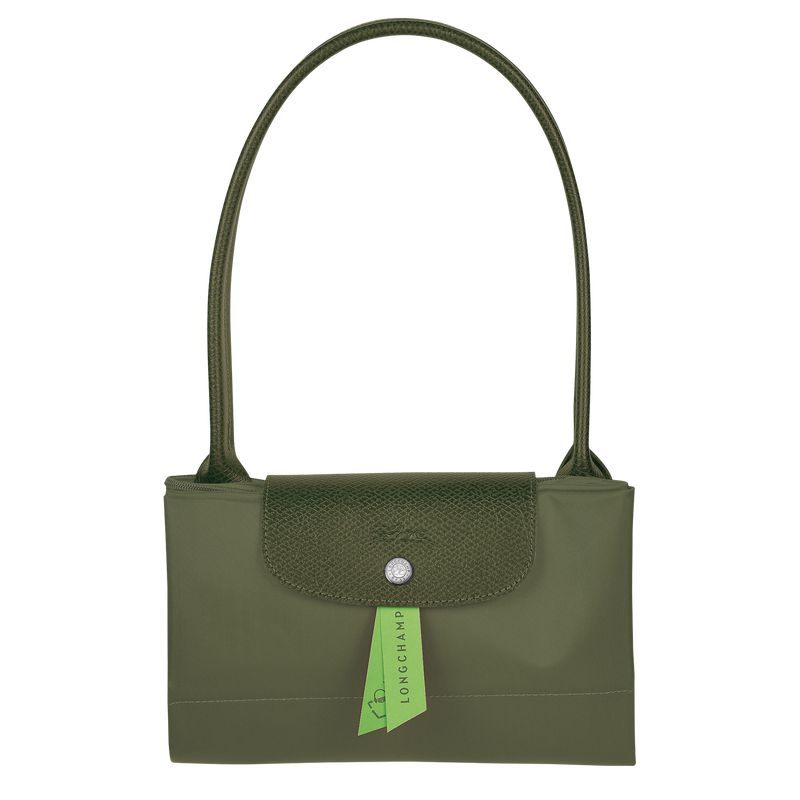 Dark Green Longchamp Le Pliage Green L Women Tote Bag | US-142CEASXD