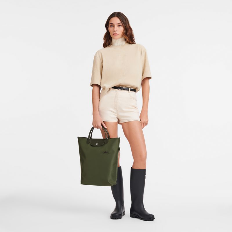 Dark Green Longchamp Le Pliage Green M Men Tote Bag | US-284EUJQAG