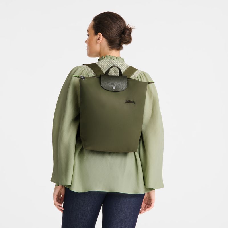 Dark Green Longchamp Le Pliage Green M Women Backpack | US-849DREHZS