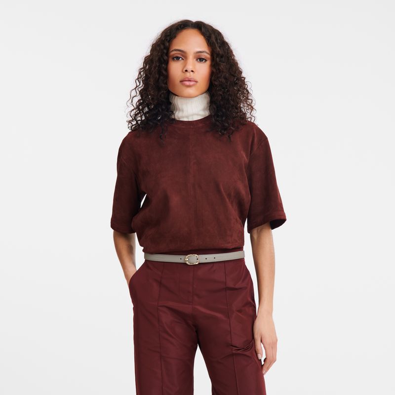 Dark Grey Longchamp Le Foulonné Women Belt | US-867HWATLX