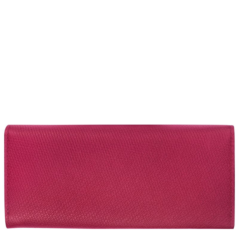 Dark Pink Longchamp Le Roseau Flap Women Wallet | US-568BDXZGW