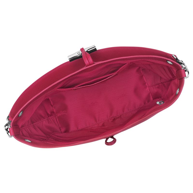 Dark Pink Longchamp Le Roseau M Women Shoulder Bag | US-731VALUNQ