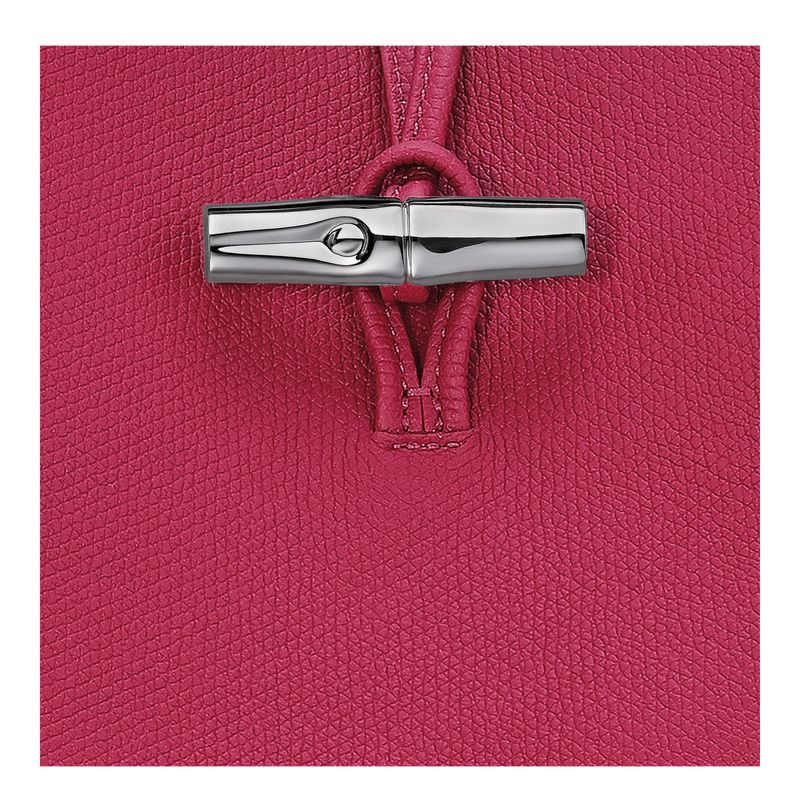 Dark Pink Longchamp Le Roseau M Women Shoulder Bag | US-731VALUNQ
