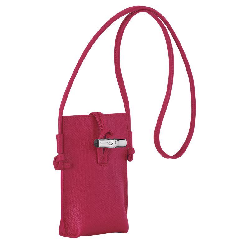Dark Pink Longchamp Le Roseau Women Phone Case | US-276PSDVOJ