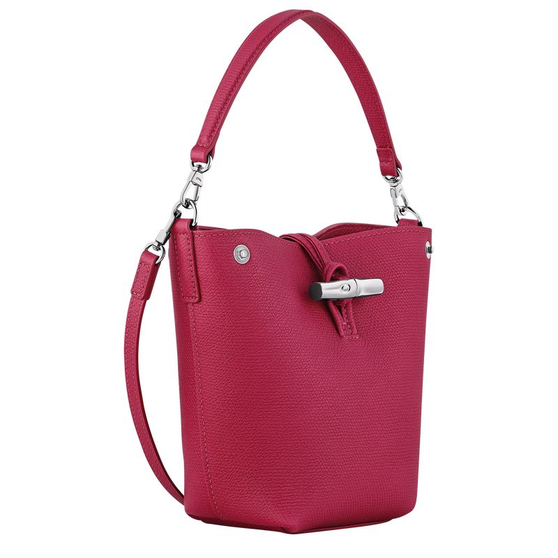 Dark Pink Longchamp Le Roseau Xs Women Bucket Bag | US-908ZBWSOL