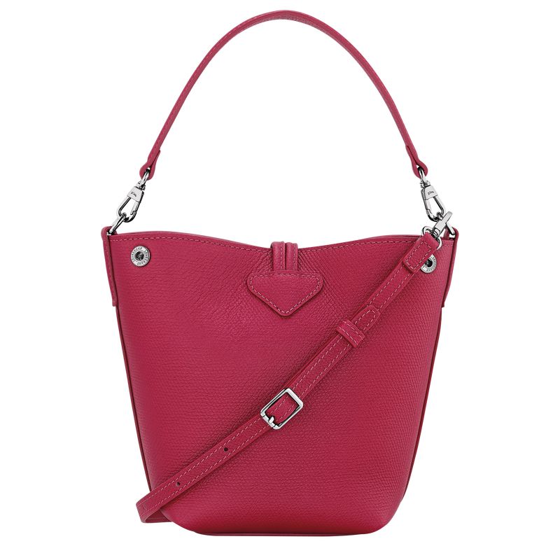 Dark Pink Longchamp Le Roseau Xs Women Bucket Bag | US-908ZBWSOL