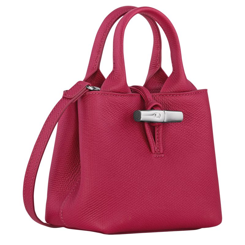 Dark Pink Longchamp Le Roseau Xs Women Handbag | US-809RWYUTZ