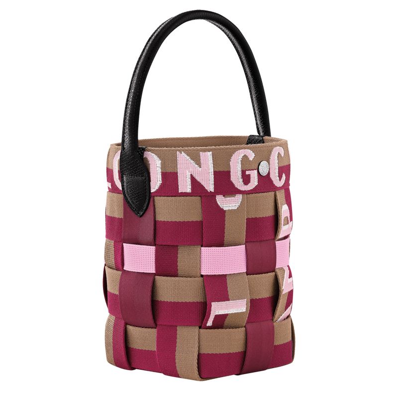 Dark Pink / Brown Longchamp Re-play Xs Women Bucket Bag | US-258QWMDZP