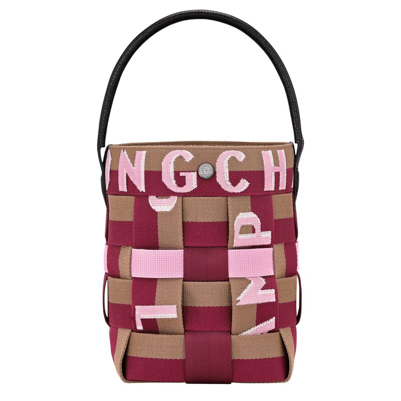 Dark Pink / Brown Longchamp Re-play Xs Women Bucket Bag | US-258QWMDZP