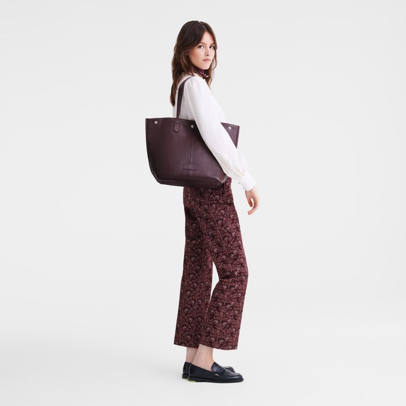 Dark Purple Longchamp Essential L Men Tote Bag | US-068AWZRXG
