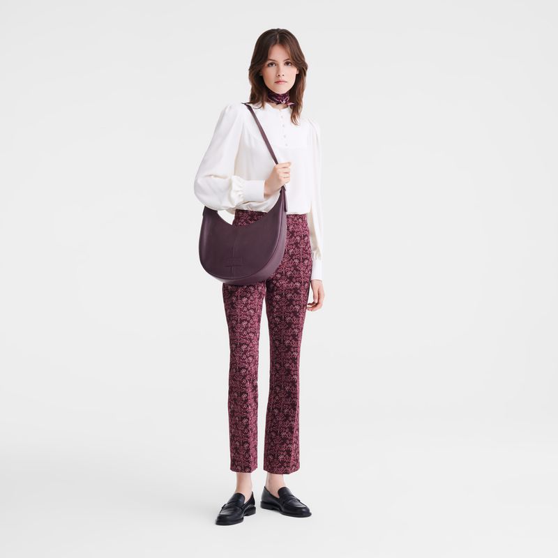 Dark Purple Longchamp Essential L Women Crossbody Bag | US-217NIARST