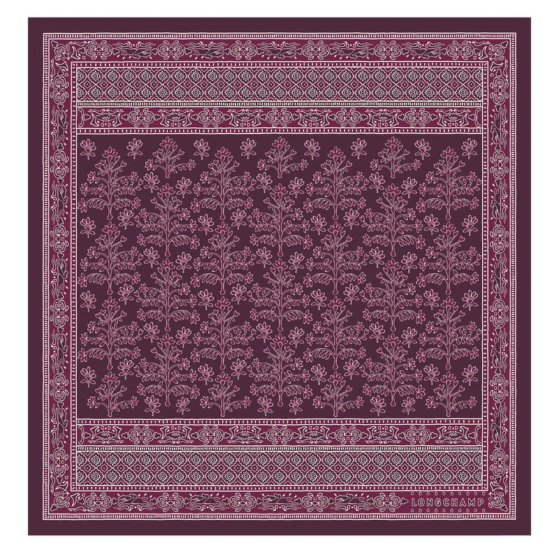 Dark Purple Longchamp Tree Of Life 50 Women Scarf | US-345VFPZSK
