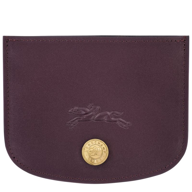 Dark Purple Longchamp Épure Women Card Holder | US-043UVWCBX