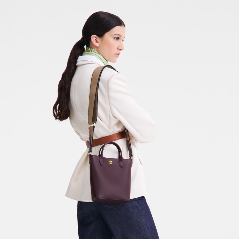 Dark Purple Longchamp Épure Xs Women Tote Bag | US-897BKCWJS