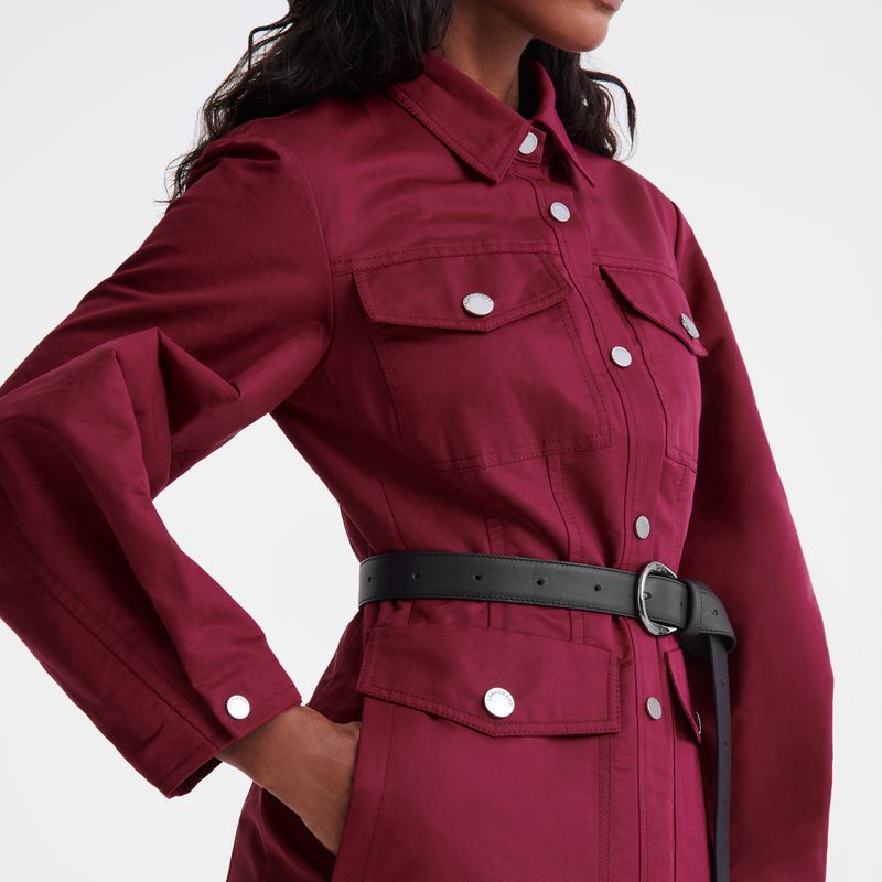 Dark Red Longchamp Canvas Women Dress | US-617ODGJWI