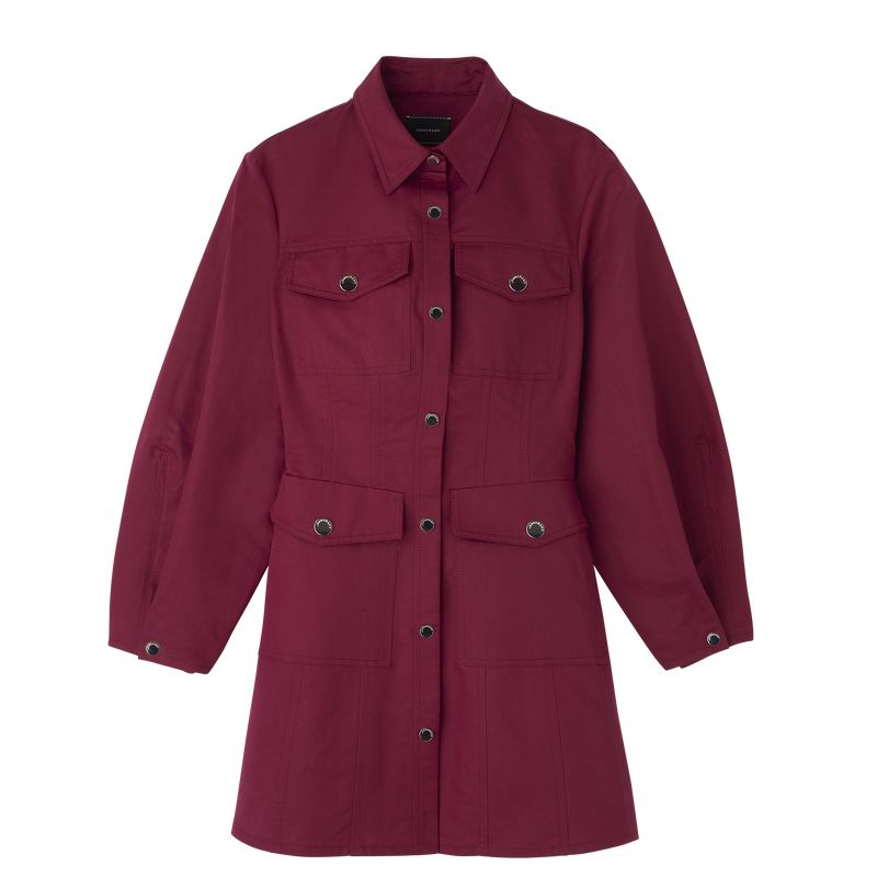 Dark Red Longchamp Canvas Women Dress | US-617ODGJWI