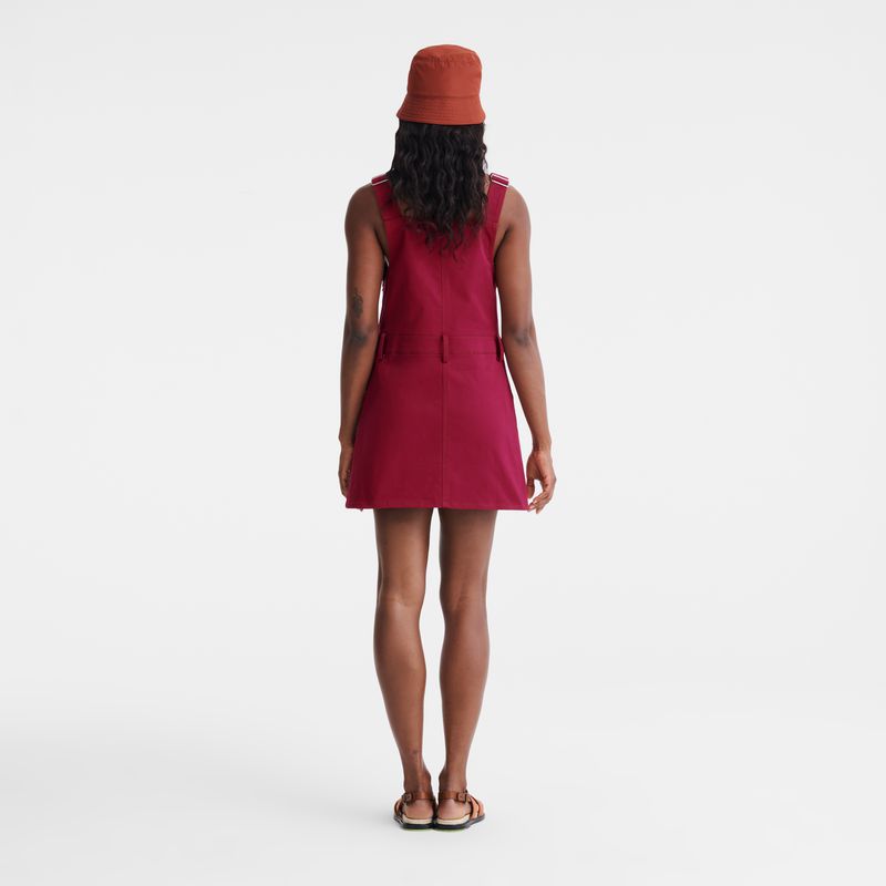 Dark Red Longchamp Gabardine Women Dress | US-962NUYFTO