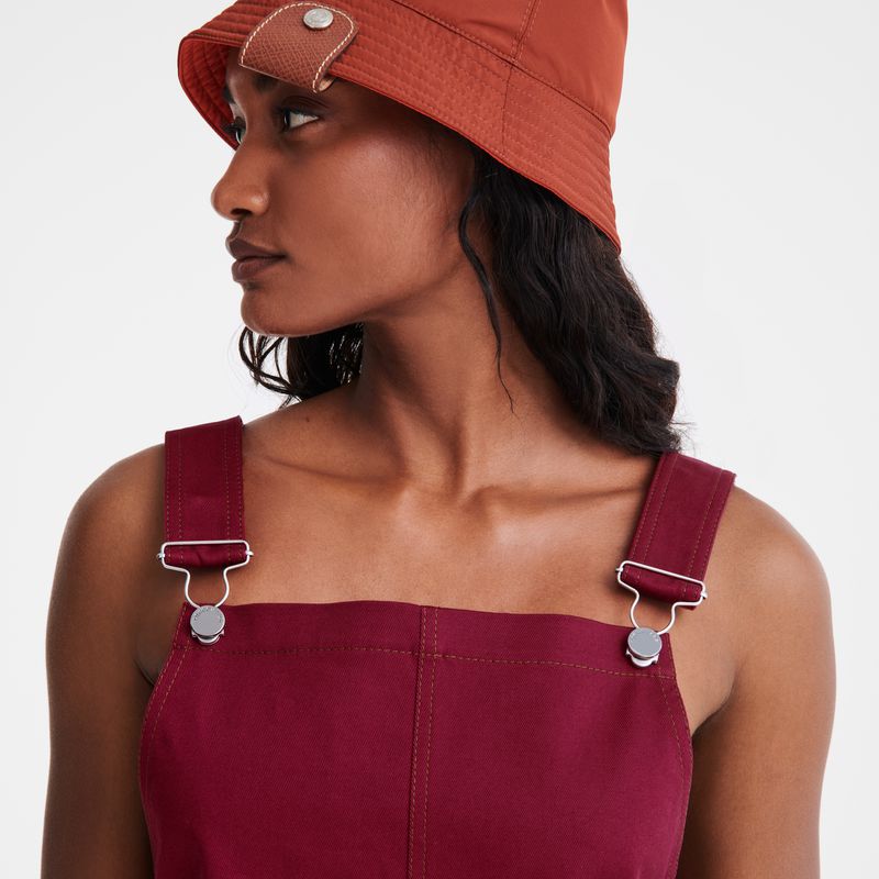 Dark Red Longchamp Gabardine Women Dress | US-962NUYFTO