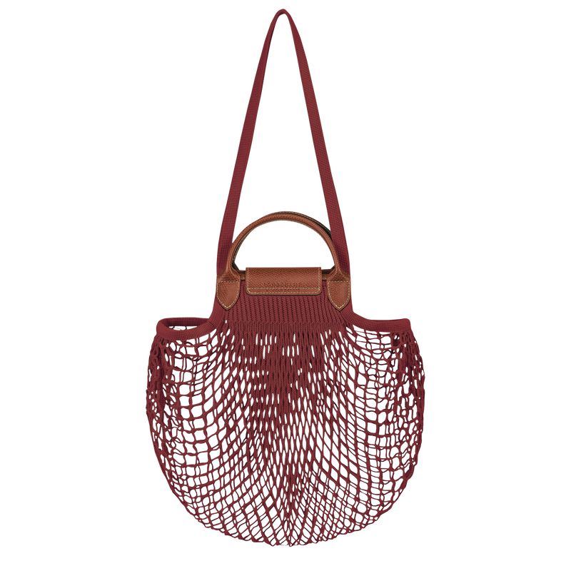 Dark Red Longchamp Le Pliage Filet L Women Mesh Bag | US-359IWOKYZ
