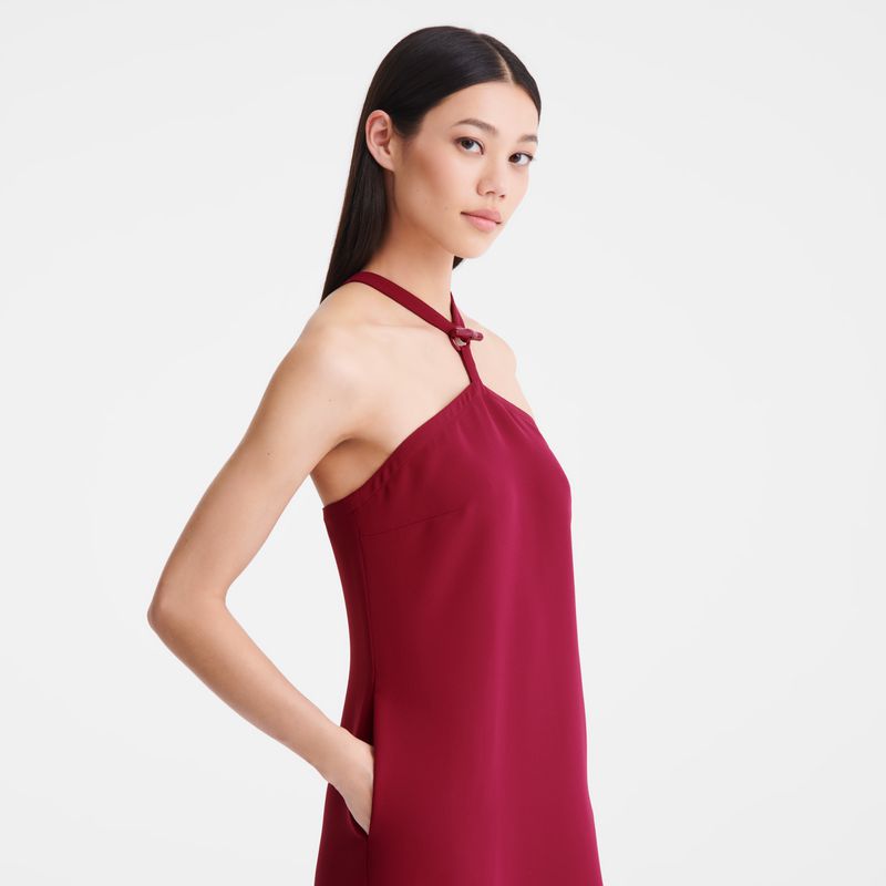 Dark Red Longchamp Long Women Dress | US-325AFLHYZ
