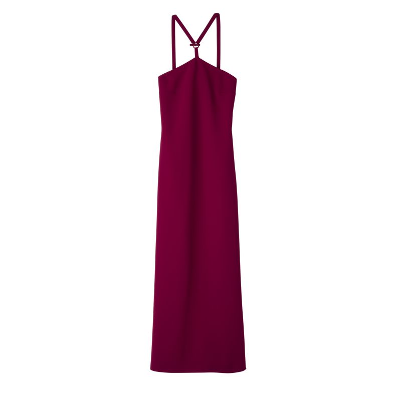 Dark Red Longchamp Long Women Dress | US-325AFLHYZ