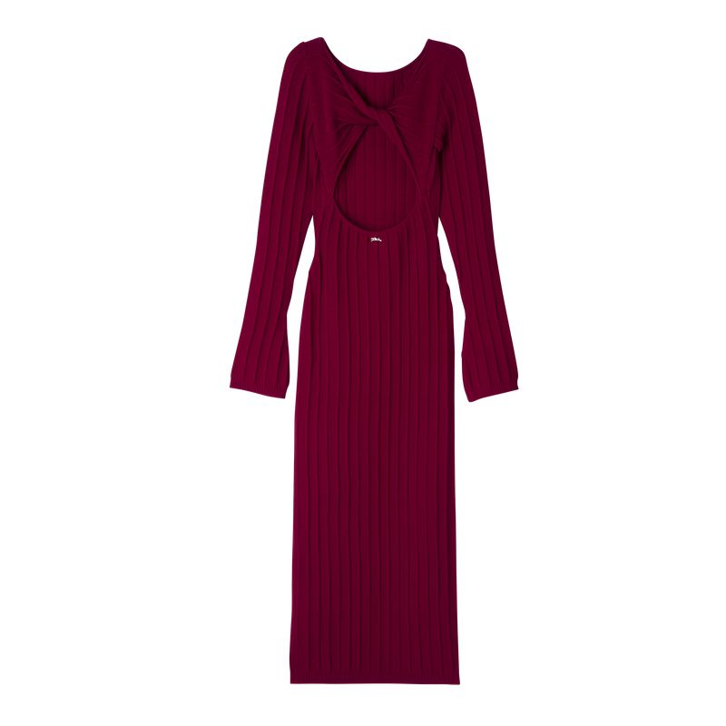 Dark Red Longchamp Long Women Dress | US-614PIKNRV