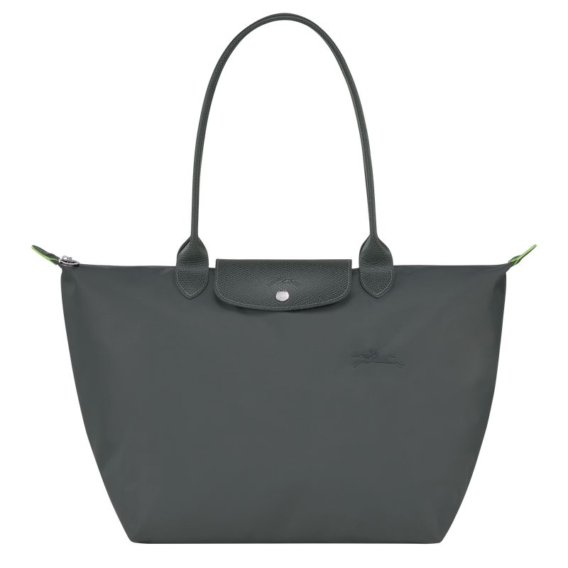 Deep Grey Longchamp Le Pliage Green L Women Tote Bag | US-356WRIQCL