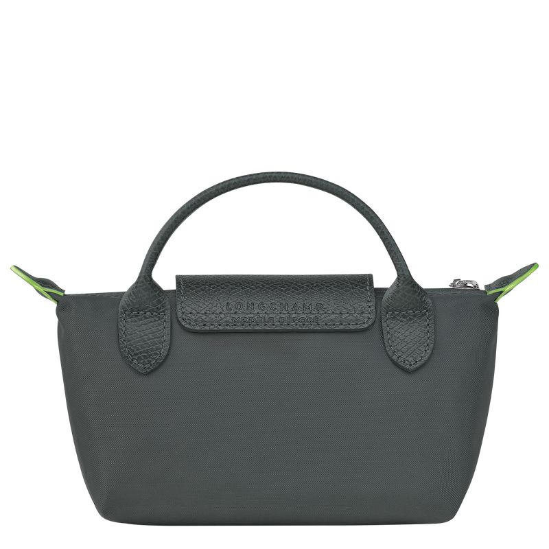 Deep Grey Longchamp Le Pliage Green With Handle Men Pouch | US-265FNUMYR