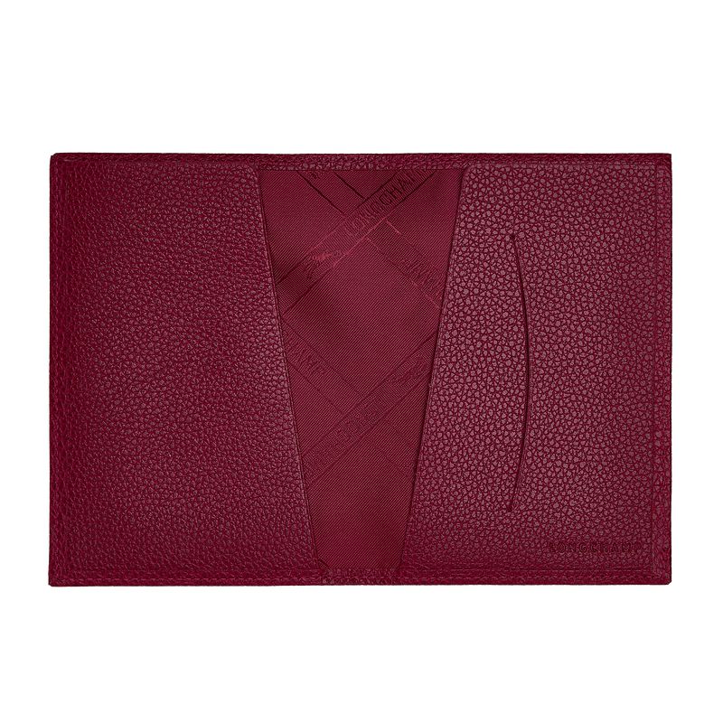 Fuchsia Longchamp Le Foulonné Men Passport Holder | US-879XNYBAI