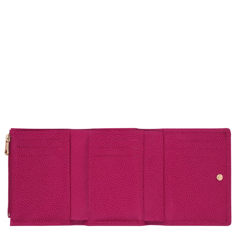 Fuchsia Longchamp Le Foulonné Men Wallet | US-794JUHBGC